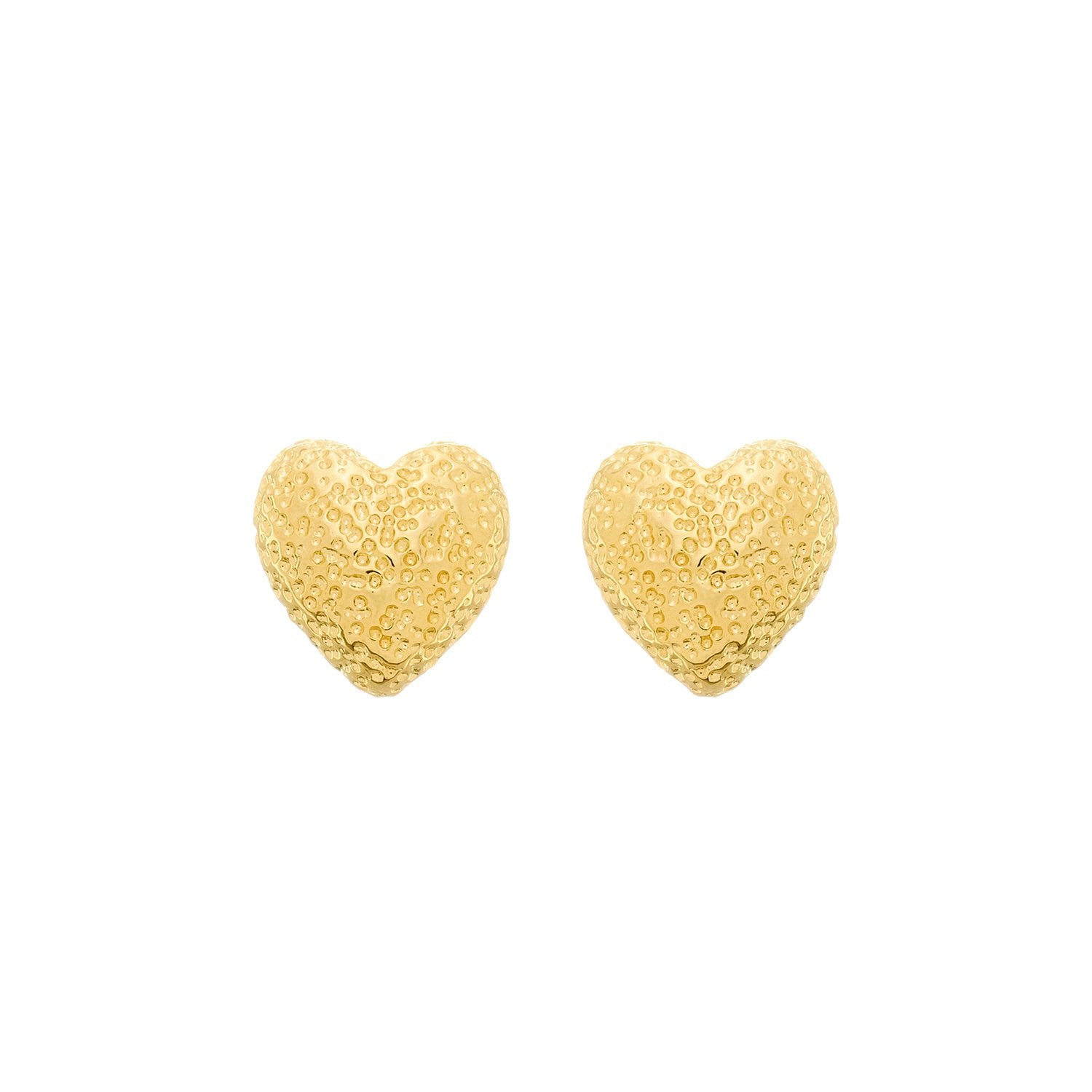 Brinco Dourado de Coração Irregular